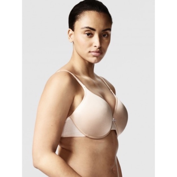 NWT New Chantelle Nude Blush C Ideal Back Smoothing Plunge T-Shirt Bra - Picture 2 of 3